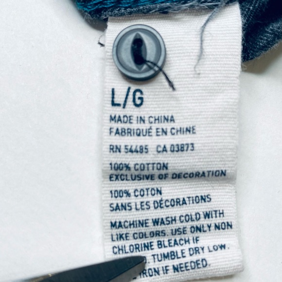 American Eagle Outfitters vintage Men’s plaid flannel CPO button shirt gray L - Picture 6 of 9